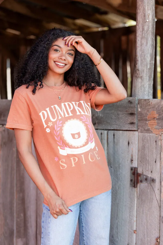 Lint Resistant Surface Soft Finish Pumpkin Spice And Everything Nice Rust Graphic Tee