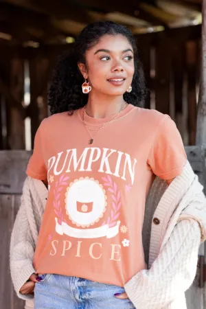 Pumpkin Spice And Everything Nice Rust Graphic Tee Tear Resistant Knit Soft Breathable
