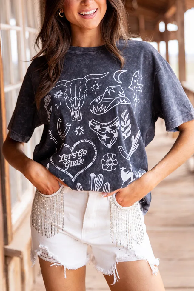 Zutter Western Black and White Graphic Tee Light Casual NonRestrictive Cut