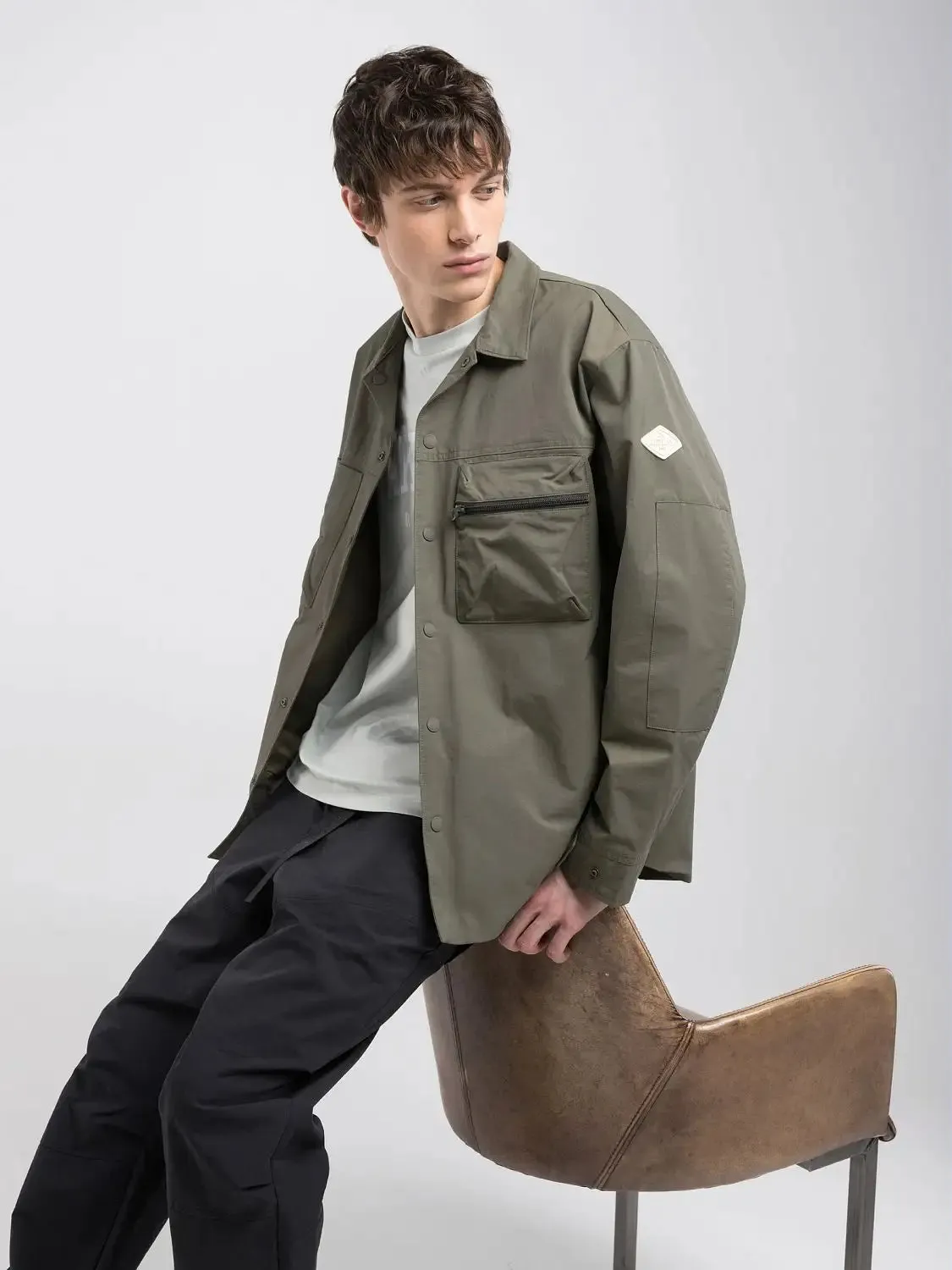 simple design Compact Packability ID25073-Replay Olive Jacket