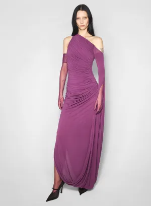 purple draped infinity dress Hip-Flattering Flowing Lines