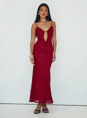 Seasonal Essential Artistic Edge Capisce Maxi Dress Red
