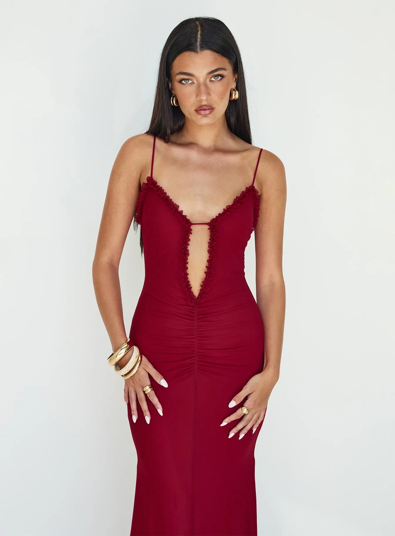 Capisce Maxi Dress Red Relaxed Style Wear Romantic Hour