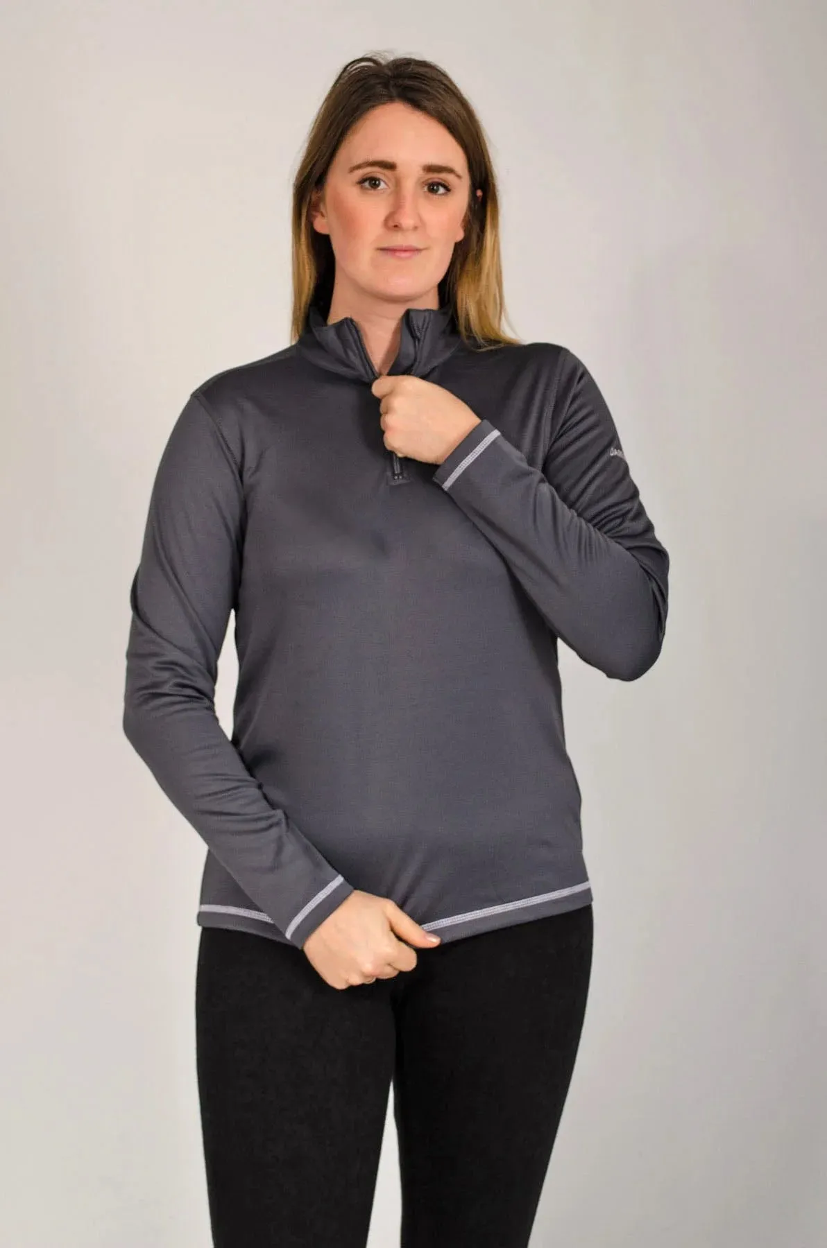 Quarter Zip Sports Fleece Top Closet Essential Evening Stroll