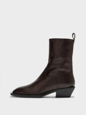 Casual Walk Luis Leather Cowboy Ankle Boots