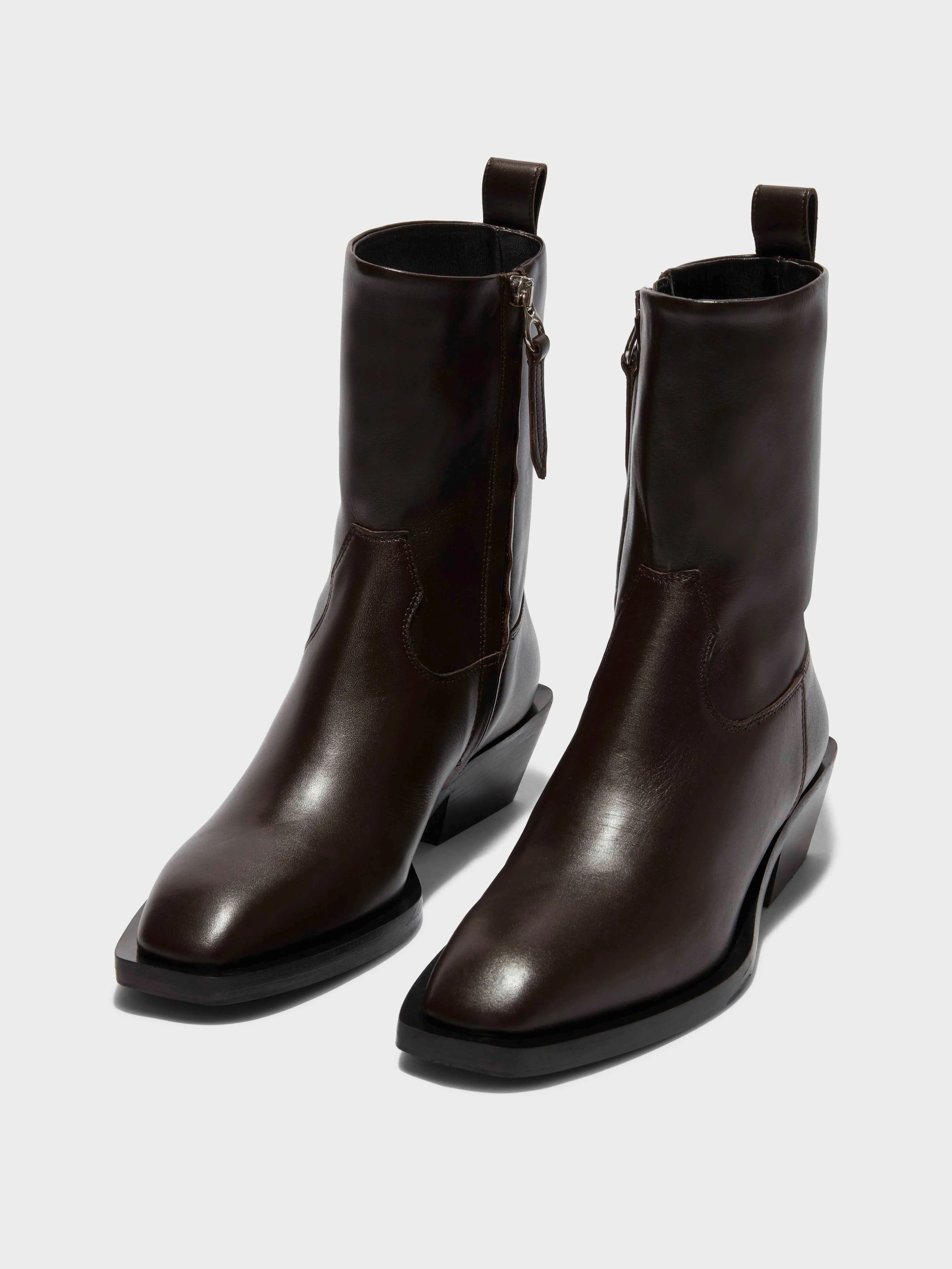 Rain Terrain Flexibility Design Luis Leather Cowboy Ankle Boots