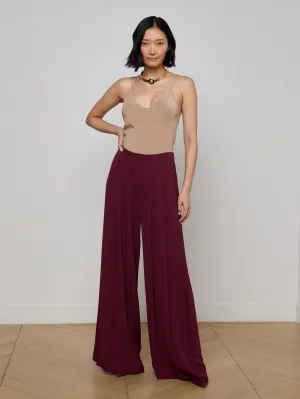 Nova Pleated Wide-Leg Pant Non Iron Technology