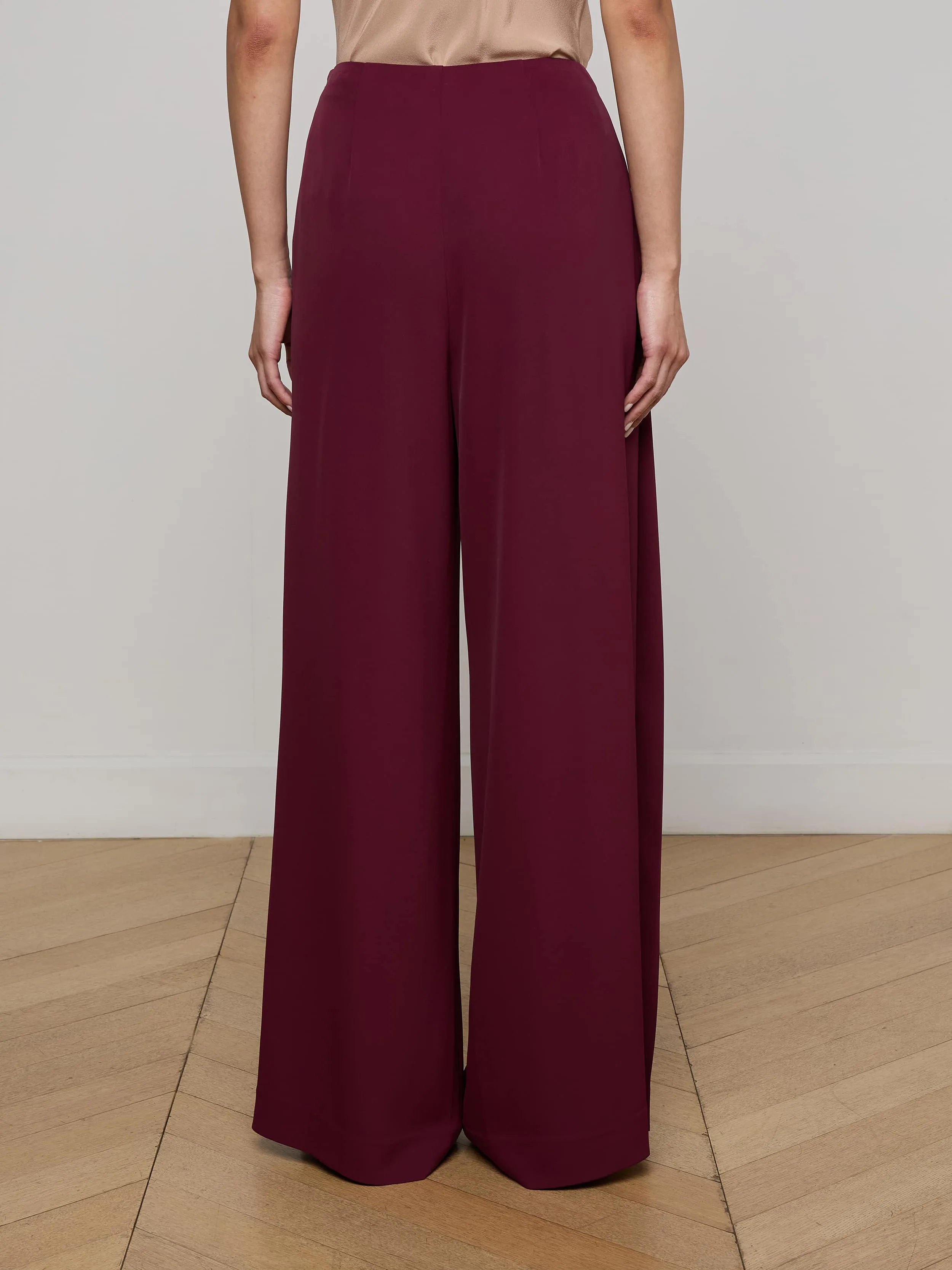 Nova Pleated Wide-Leg Pant Mid-rise fit