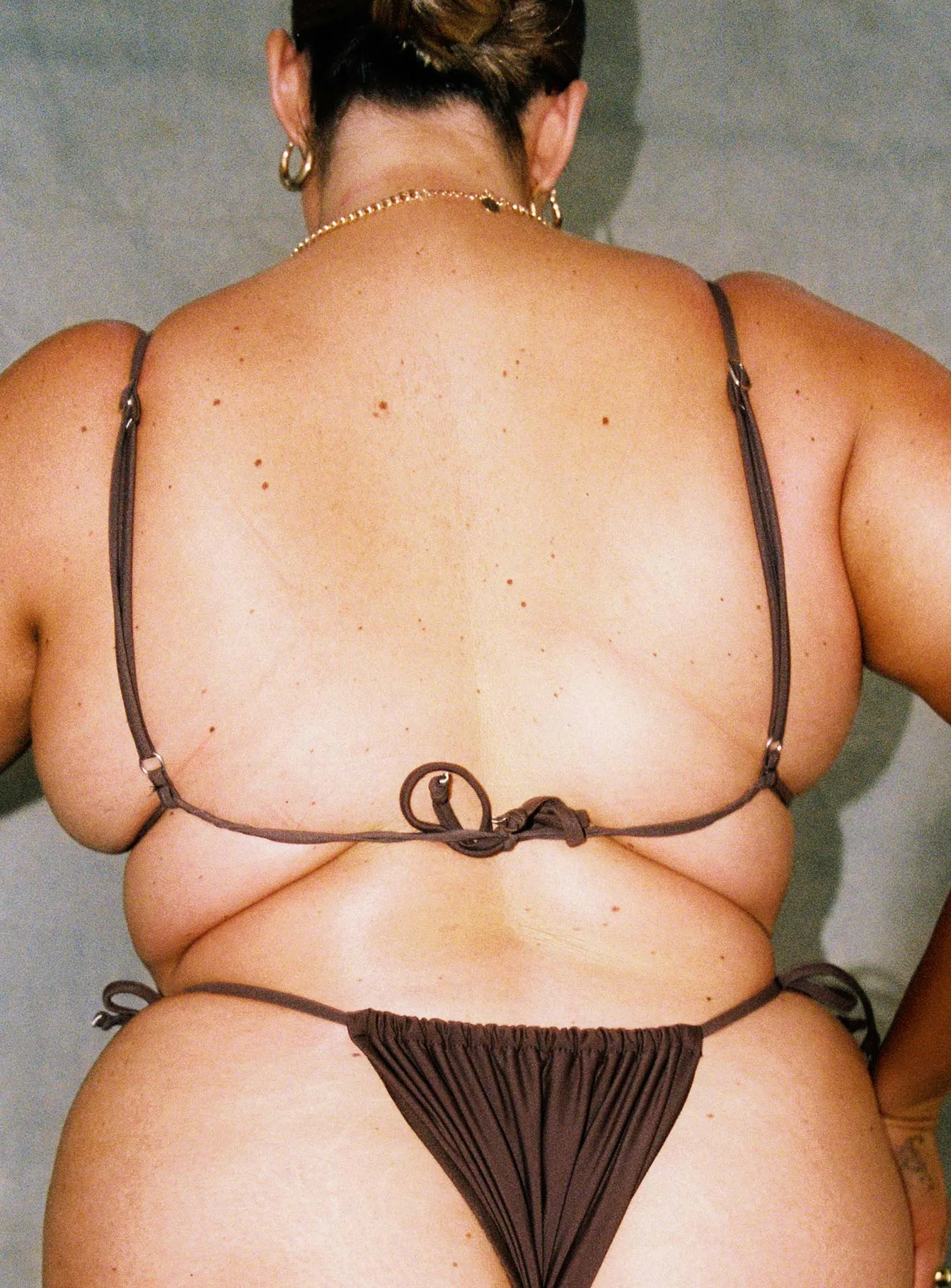 Tahiti Bikini Top Chocolate Brown Curve UPF Protection Hydrodynamic Cut