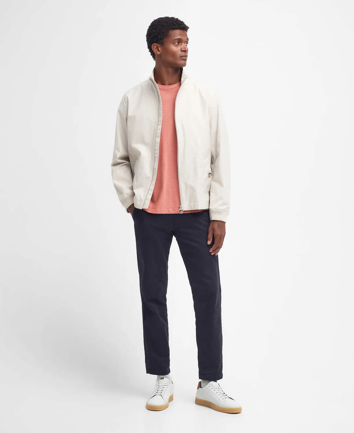 ID24470-Barbour Stone Langley Showerproof Jacket HypoallergenicInnerLayer Eco Certified Textiles