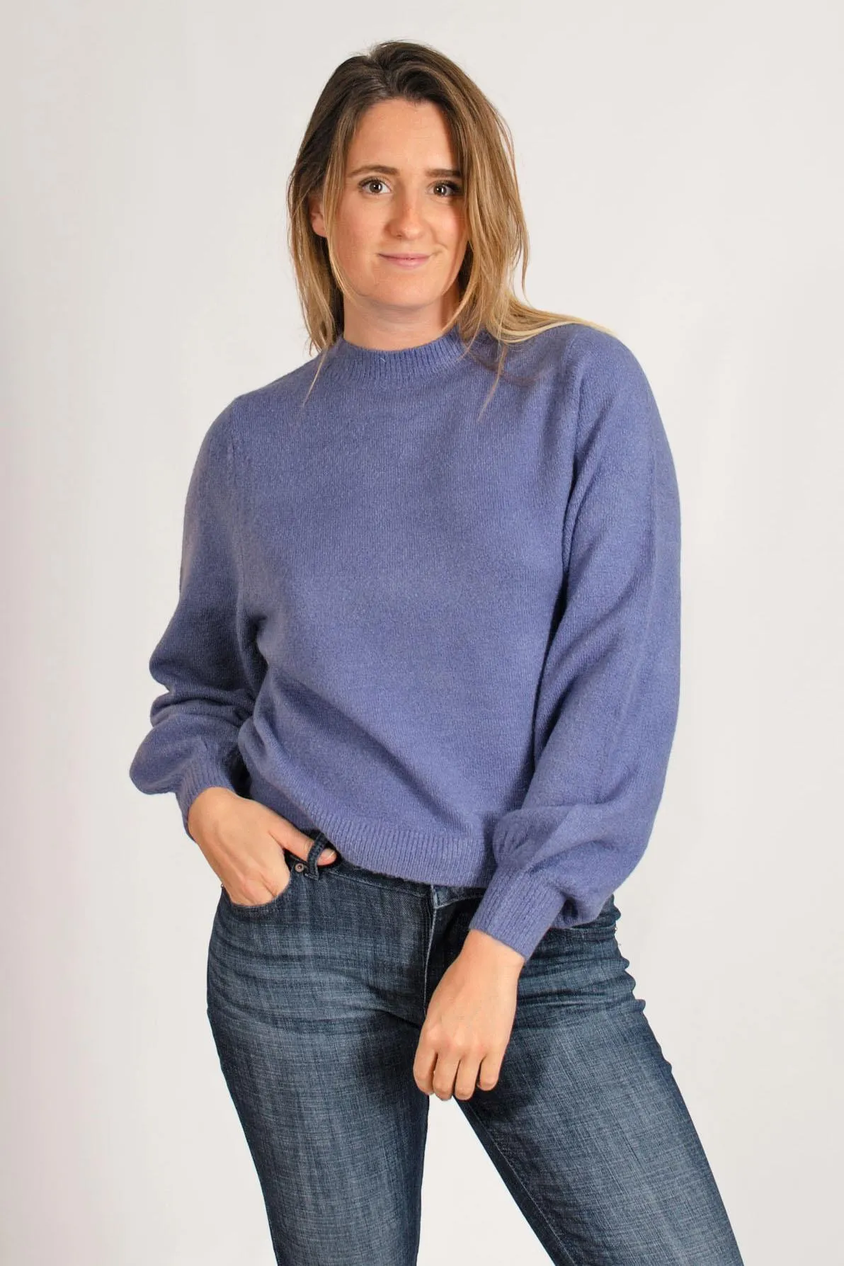 Soft Knit Puff Sleeve Jumper Eco Friendly Fibers