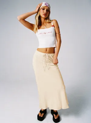 High Waist Fast fashion Radiance Maxi Skirt Yellow
