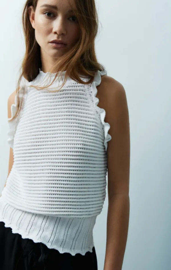 Rana Crochet Sweater Top Stay Cozy Sustainable Fibers