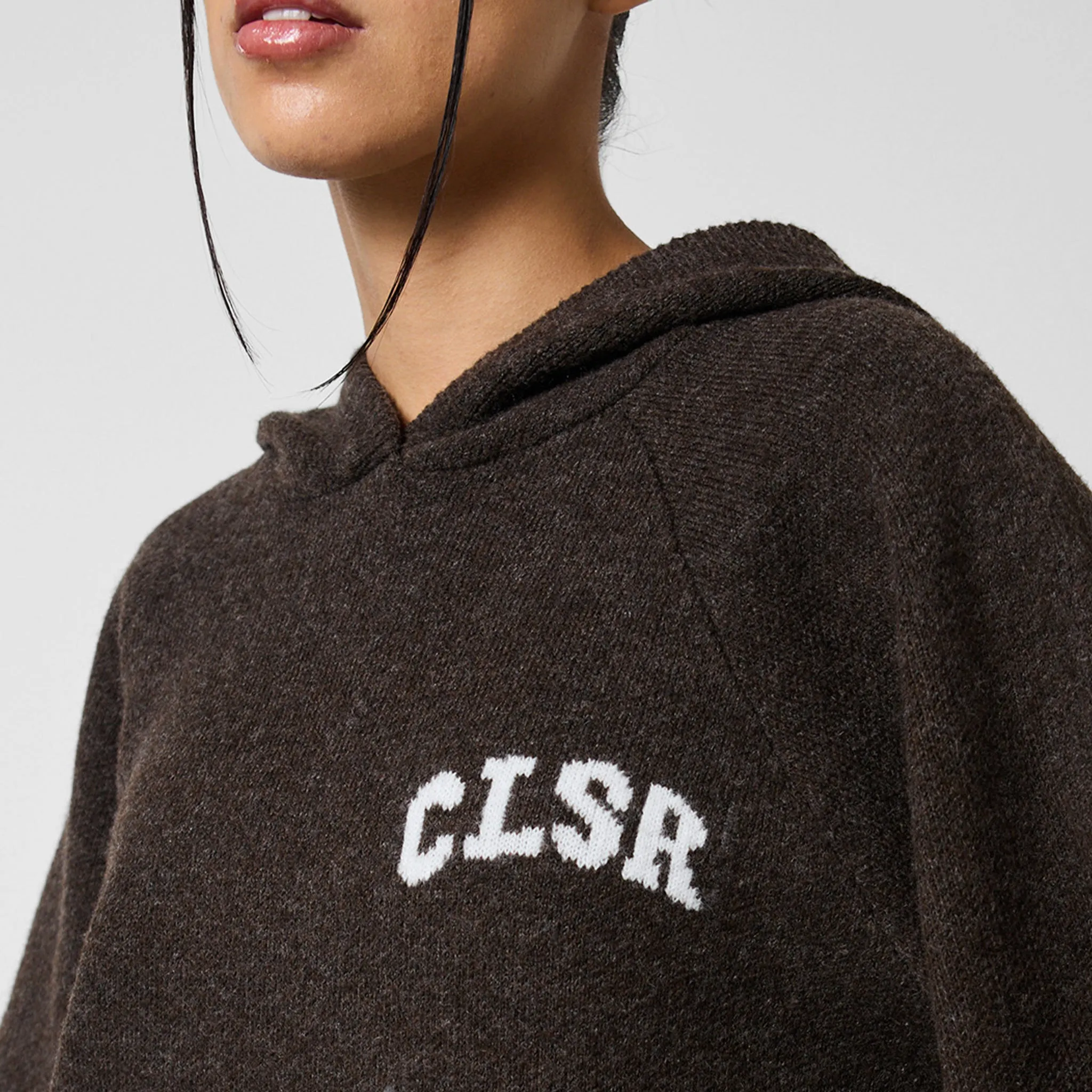 Knit CLSR Hoodie | Brown Marl Comfort Fit
