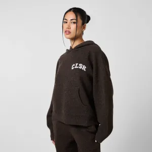 Night Out Knit CLSR Hoodie | Brown Marl