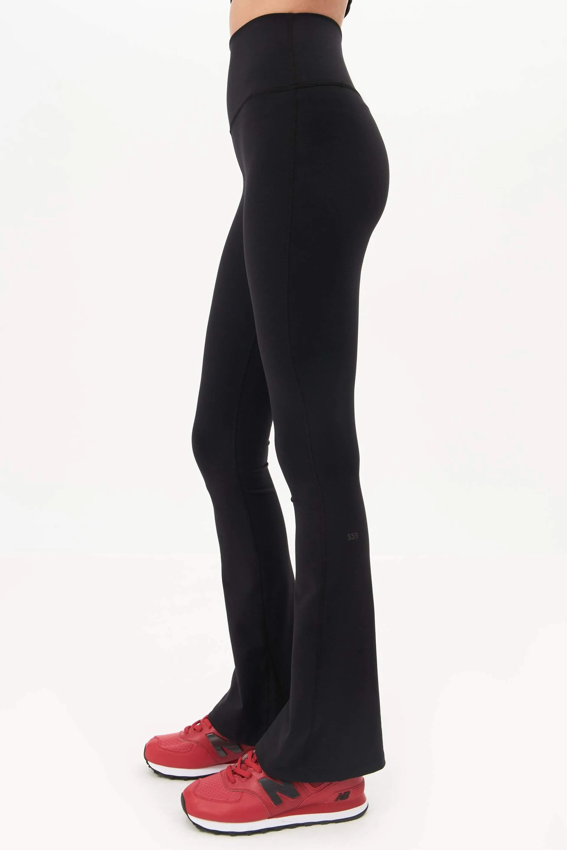 Raquel High Waist Airweight Flare, Black Inner Grip Band Chic Vibe