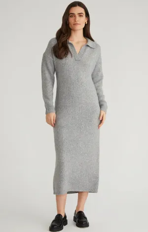 Raya Solid Maxi Polo Dress Sweater Knit