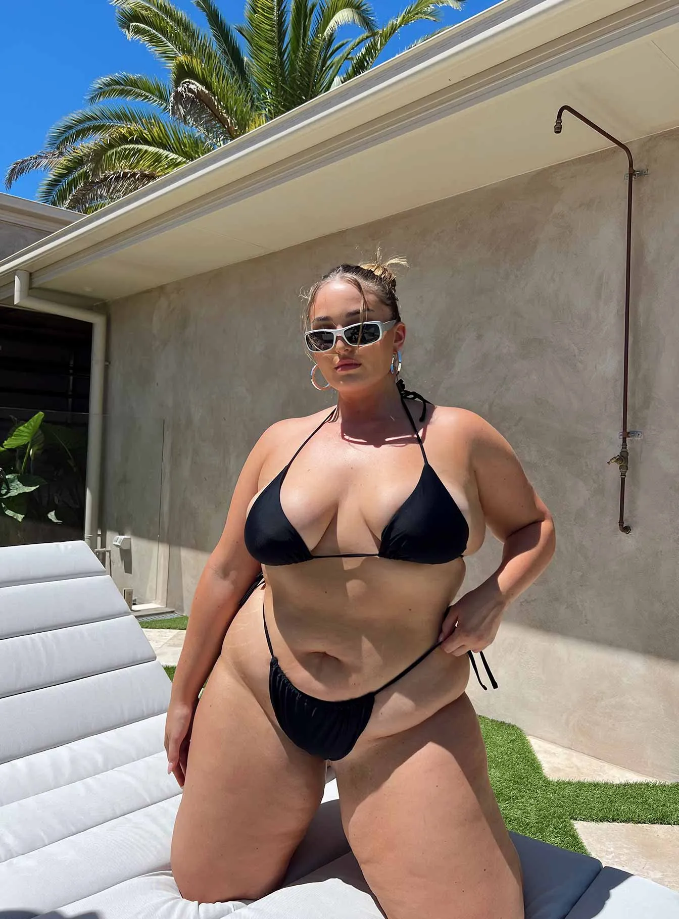 Jenner Bikini Bottoms Black Curve Reflective Trims