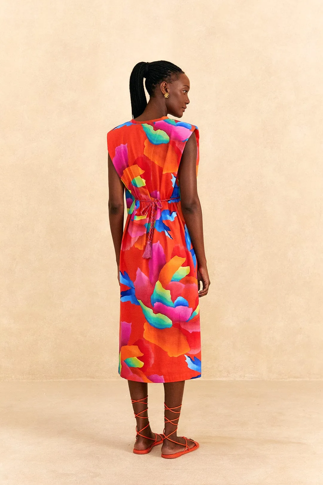 Red Ombre Chita T-Shirt Dress Slim Fit Wear Cool and Chic