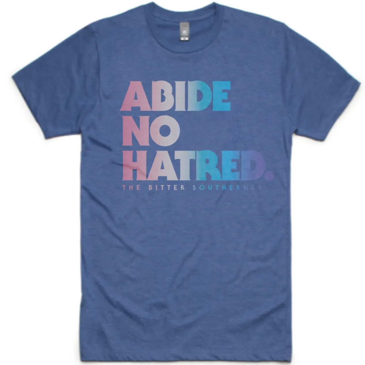 Light and Breezy Abide No Hatred T-shirt (Blue Rainbow)