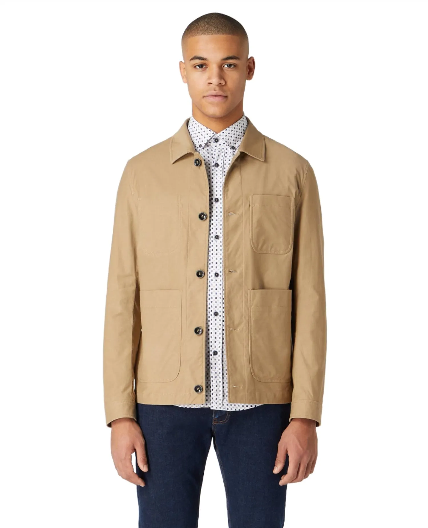 ID50135-Remus Beige Scott Worker Jacket Odor Resistant Lining WindproofDesign