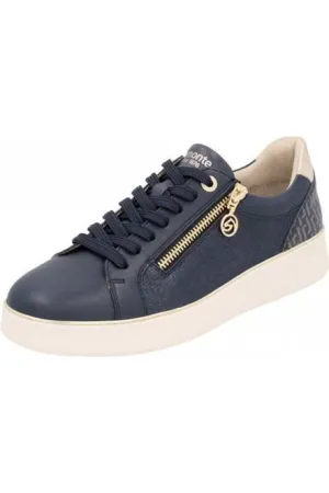 Remonte ladies sneaker D2E00-14 in blue Week Easy