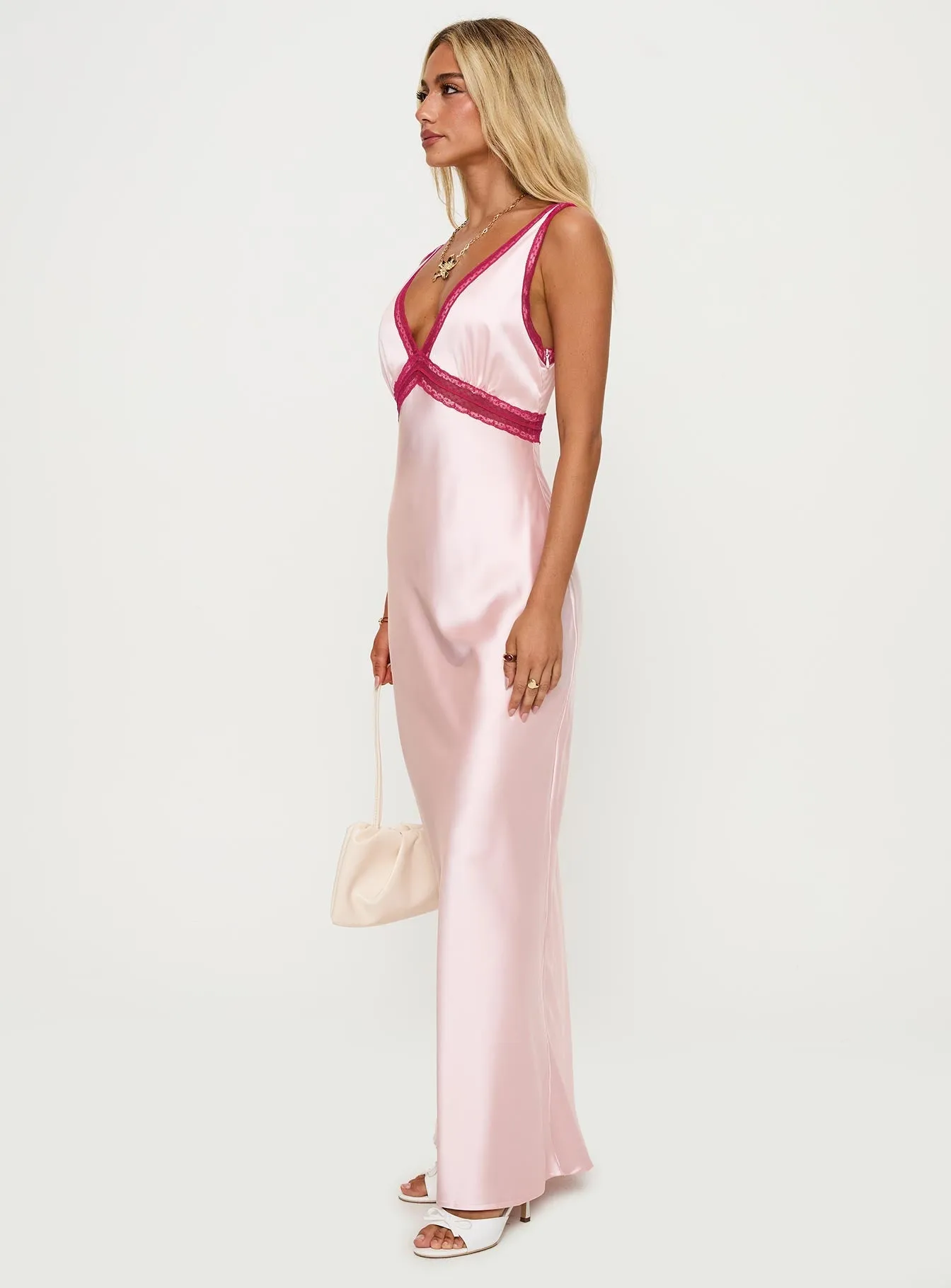 Maelene Maxi Dress Pink / Red Subtle Flow
