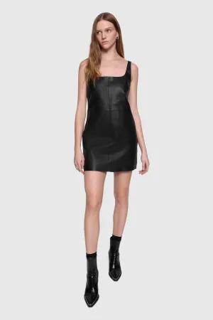 Long Sleeve Harper Lamb Leather Dress