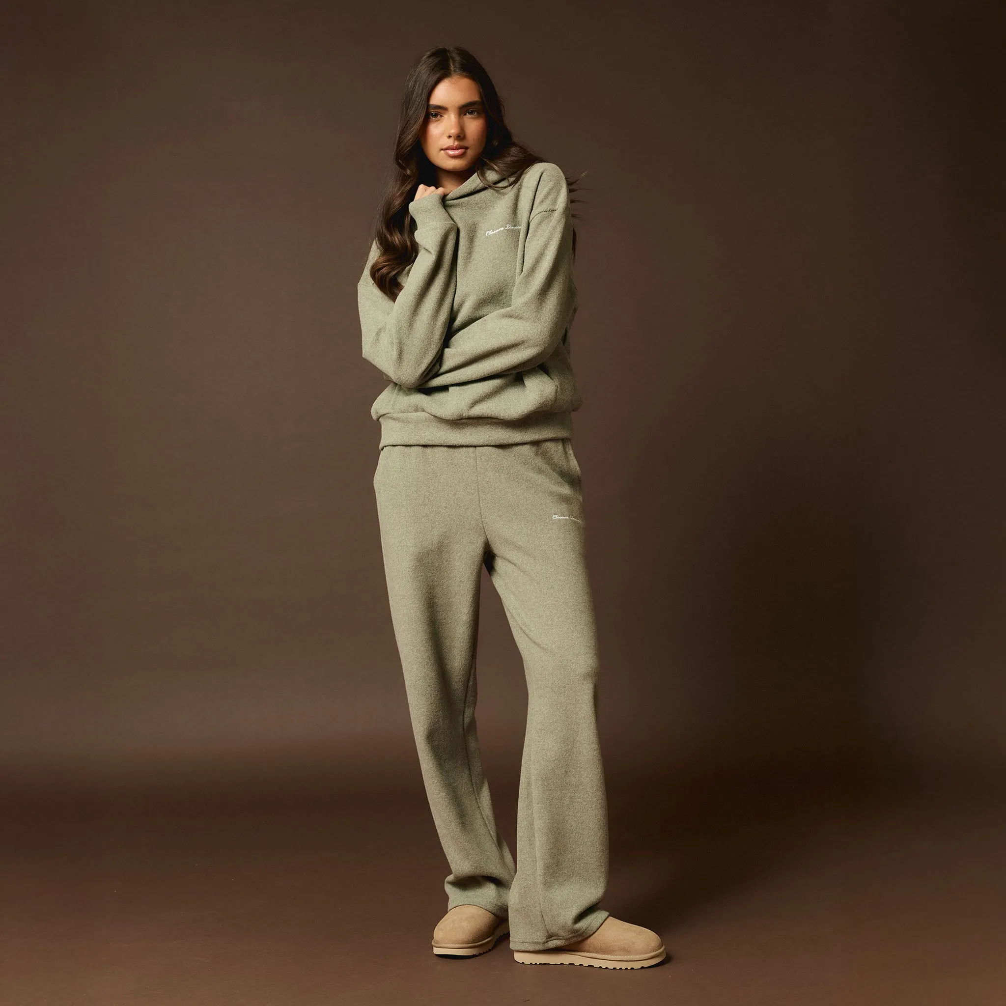 Soft Knit Tracksuit I Dark Olive Relax Vibe