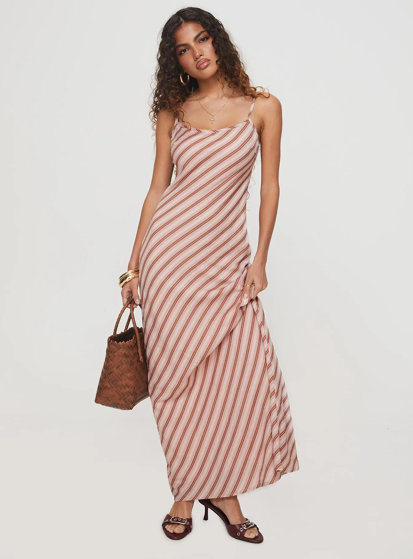 Sharp Design Rianne Maxi Dress Pink Stripe