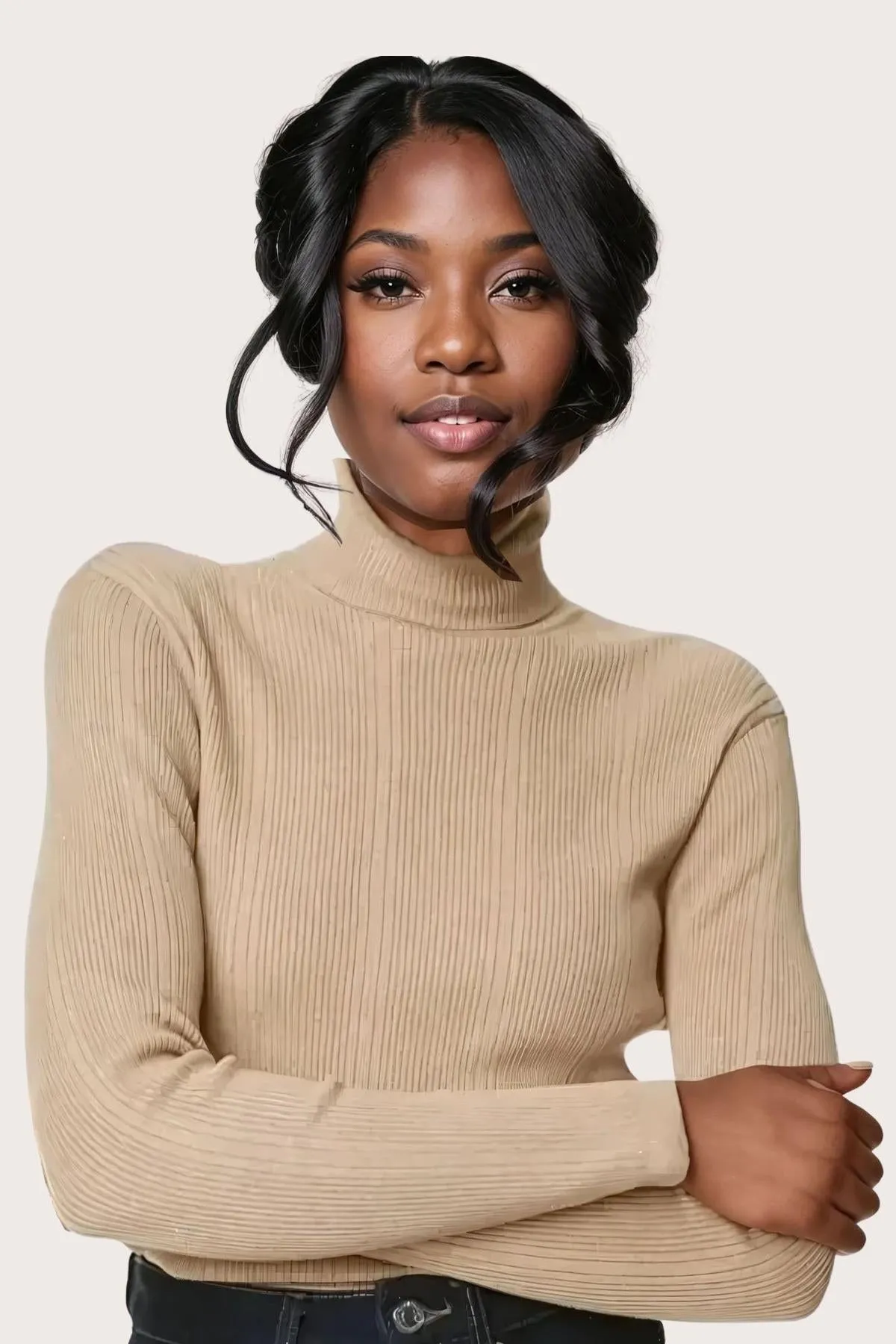 Layer Trend Stay Cozy Ribbed Roll Neck Jumper