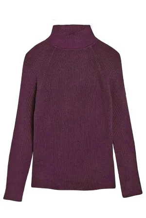 MachineWashable LowImpact Processing Ribbed Turtle Neck Fine Knit Jumper