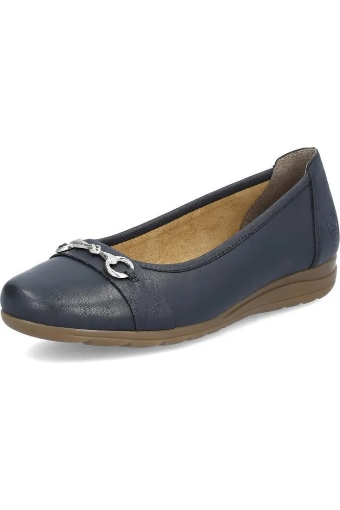 Rieker L9360-14 pump in navy leather Fast Go Media Pop