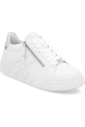 Versatile Everyday Wear Story Glow Rieker ladies Sport trainer W2605-80 in White