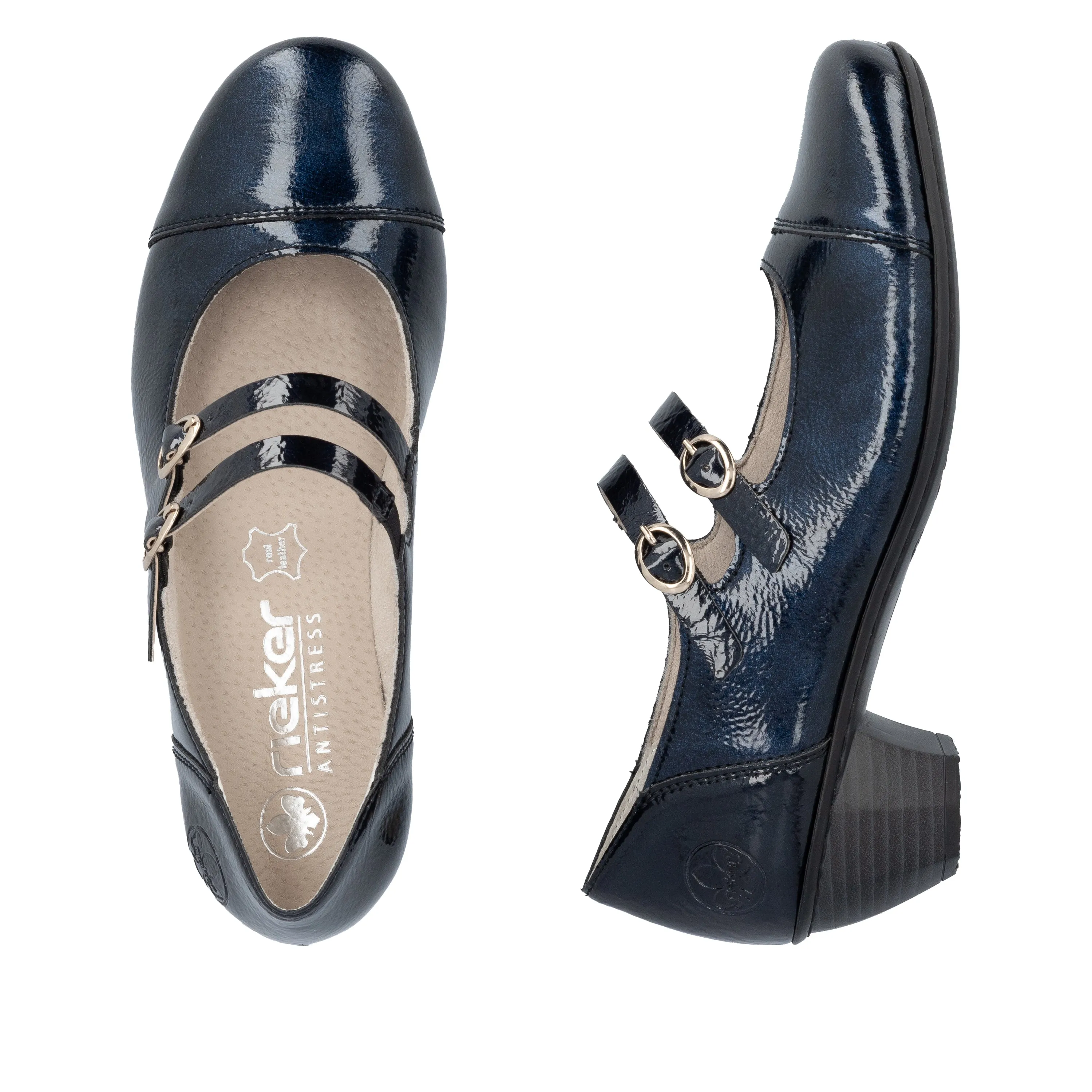 Bold Detail Rieker Womens Shoe 41758-14 Pazifik/Midnight