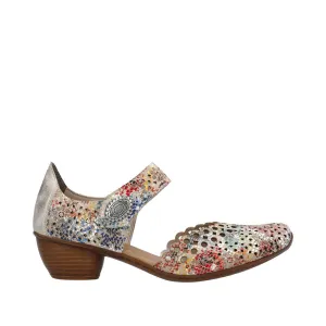 Impact protection Rieker Womens Shoe 43753-91 Beige Multi