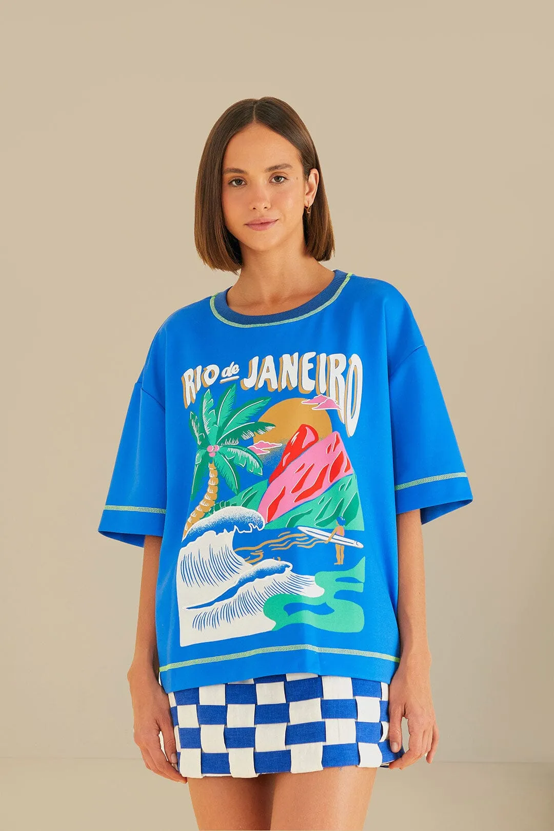 athletic style Rio De Janeiro Relaxed T-Shirt