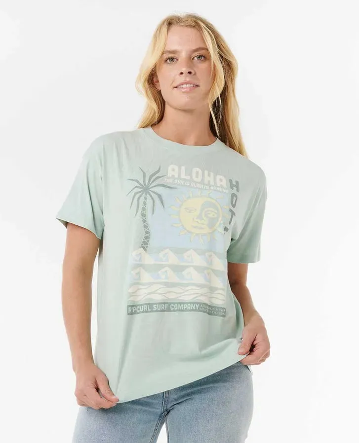 Comfort Design Rip Curl Womens Shirt Aloha Hotel Relaxed Tee