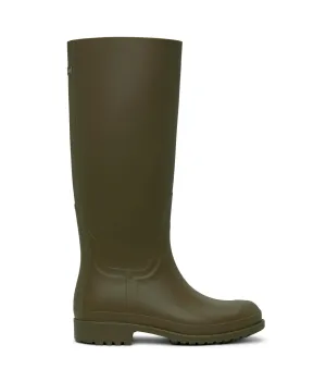 Machine washable 'Otoki' Vegan Chelsea Waterproof Rain Boots by Matt and Nat - Olive