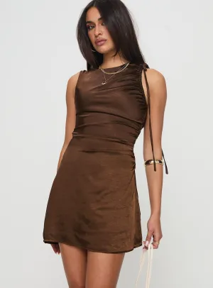 All-Purpose Wear Rosabella Mini Dress Brown