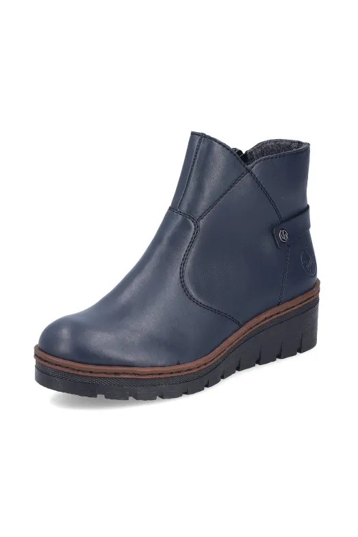 Minimal Mood Rieker Ladies Boots X9164-14 in Blue
