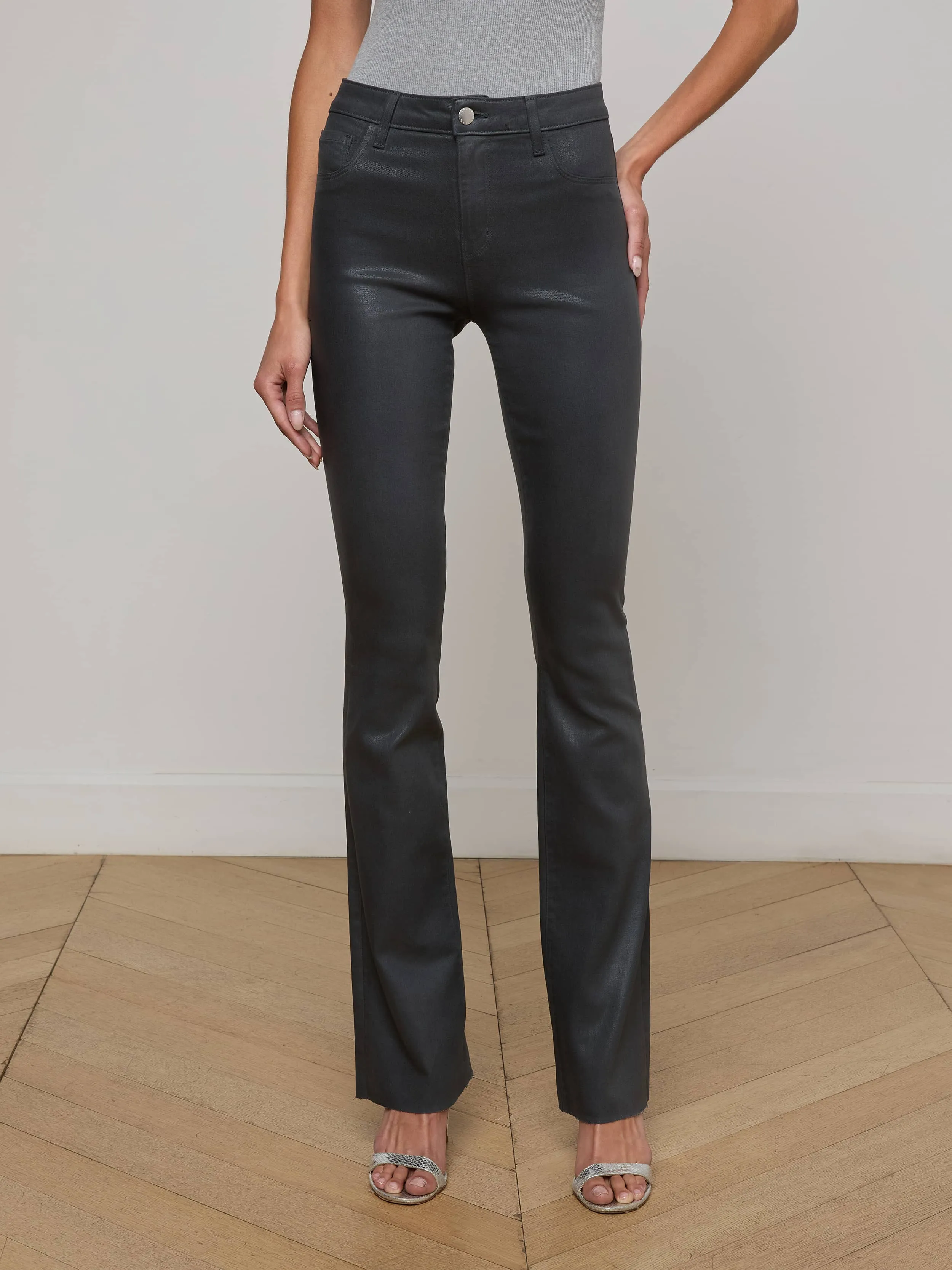 Soft Lines Ruth Coated Straight-Leg Jean
