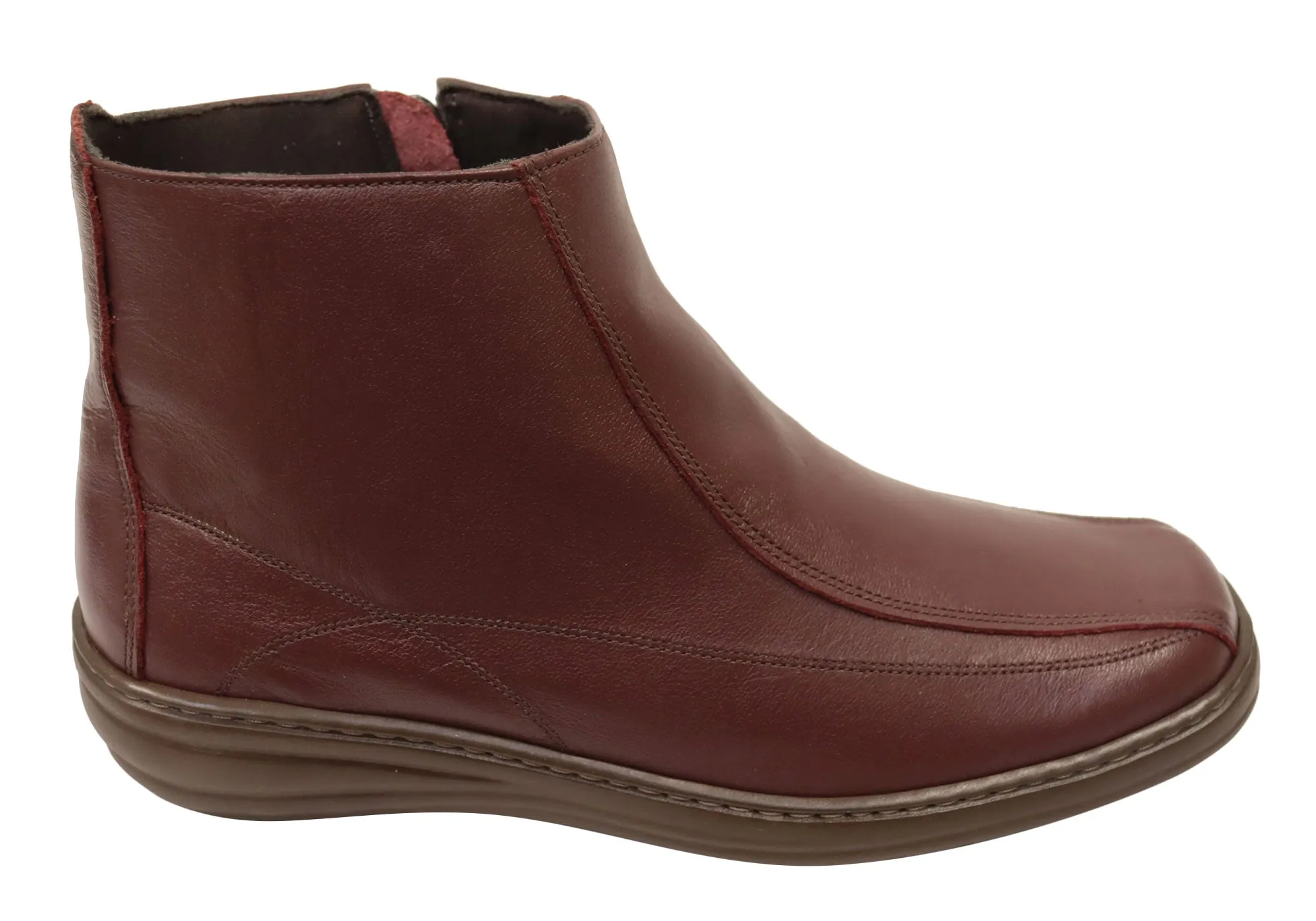 Mironneli Nancy Womens Comfortable Brazilian Leather Ankle Boots Daily Utility