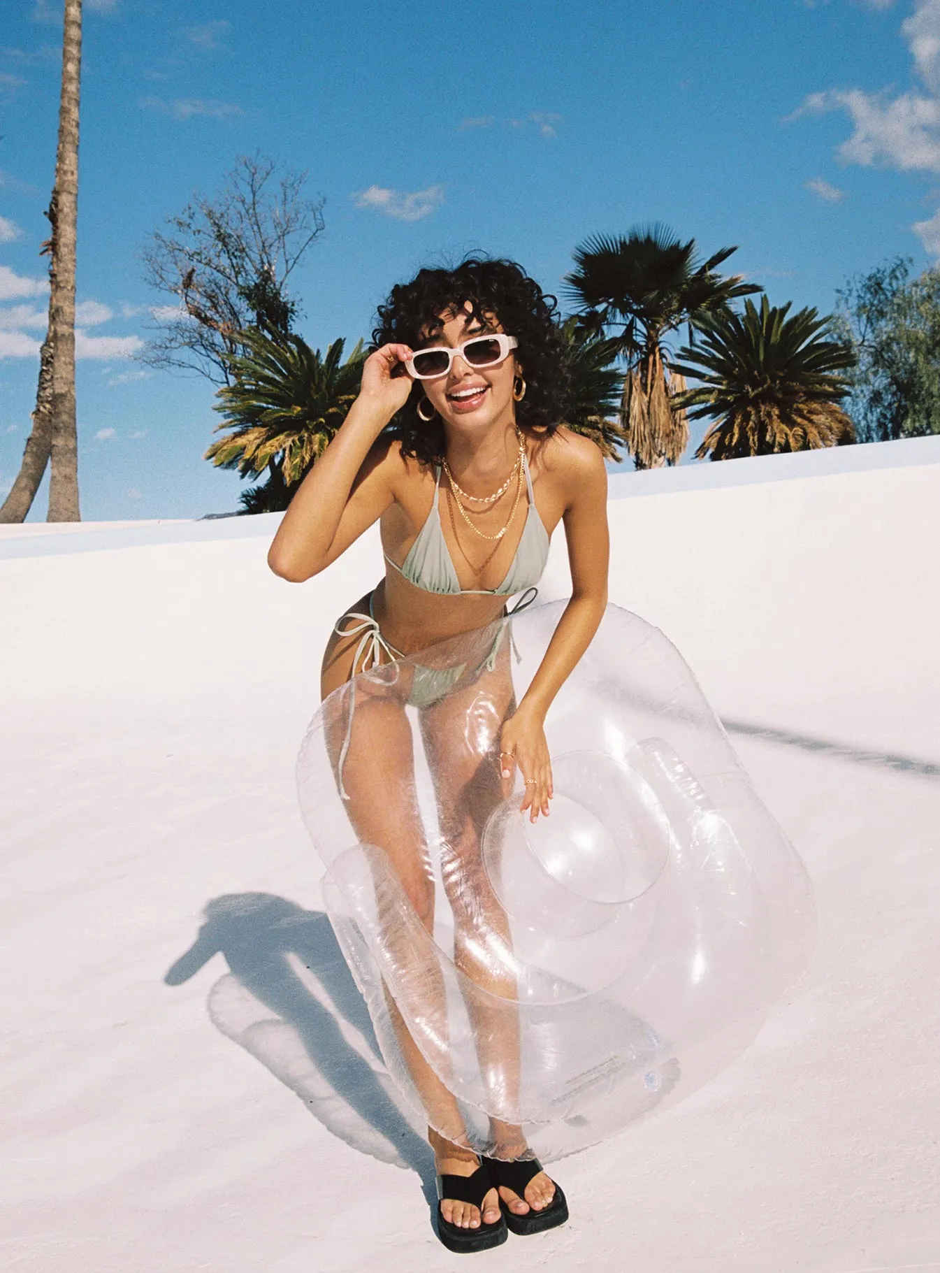 Antimicrobial Fabric Ozone Resistant Jenner Bikini Bottom Sage