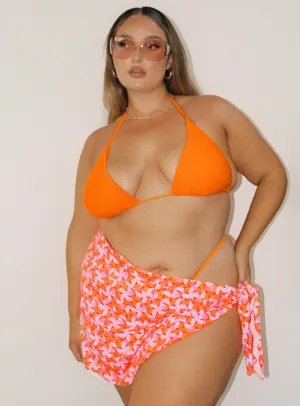 Playful-Look Paradise Sarong Orange / Pink Curve