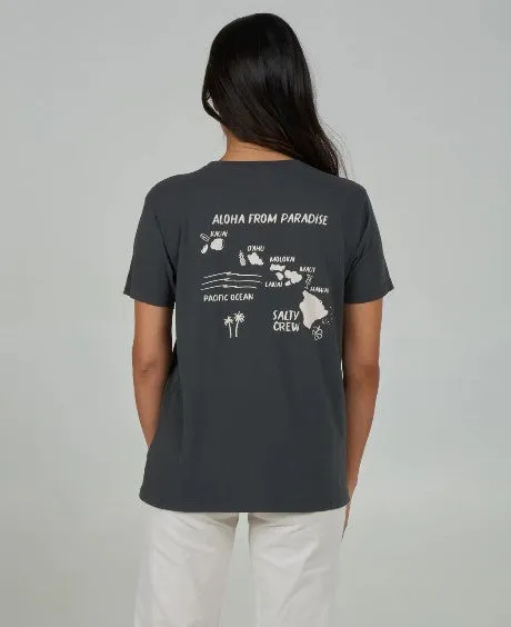 Salty Crew Womens Shirt Island Chain Boyfriend Tee Fresh Trend DropShoulderDesign