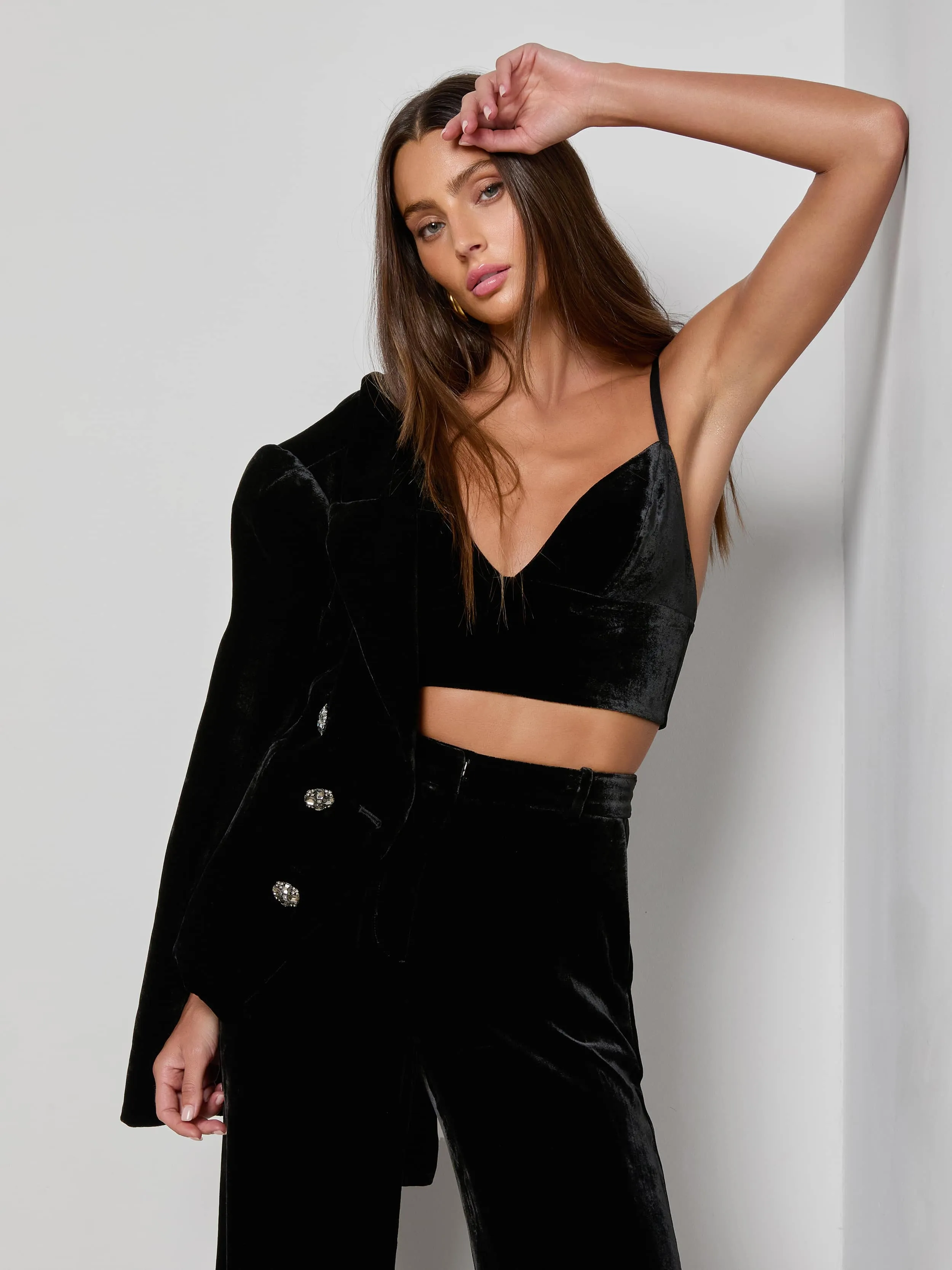 Unique Cut Aislin Velvet Bralette