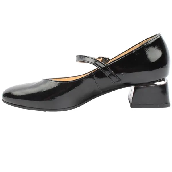 Bioeco Womens Shoe 6632 Black Patent Chunky Heel