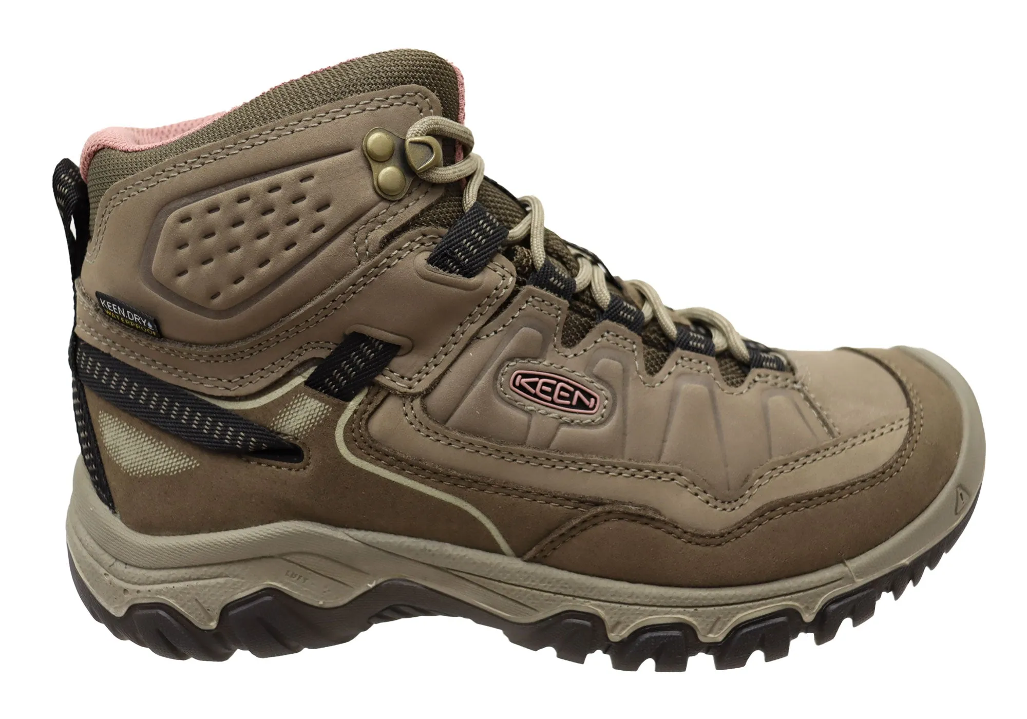 Keen Womens Comfortable Targhee IV Mid Waterproof Hiking Boots Western Style Adventure Driven