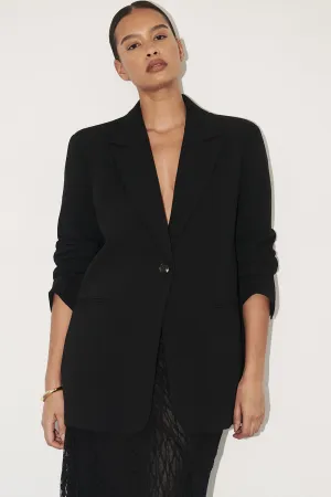 WESTWOOD BLACK OVERSIZED BOYFRIEND BLAZER Mold Resistant Coating Subtle Fashion Fit